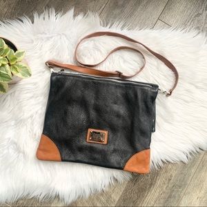 Valentina Italian Genuine Leather Crossbody Bag Multi-Functional Foldover Purse